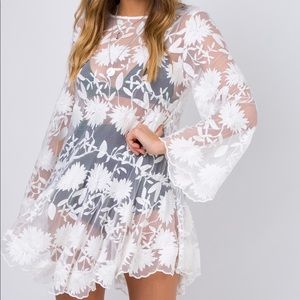 White Lace Princess Polly Dress NWT